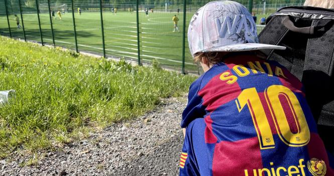 First time on a real fotboll pitch